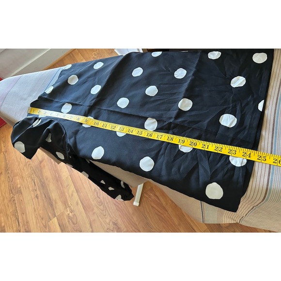 Vintage 80s secretary top size 14 polka dots new old stock puff sleeve - Picture 8 of 12